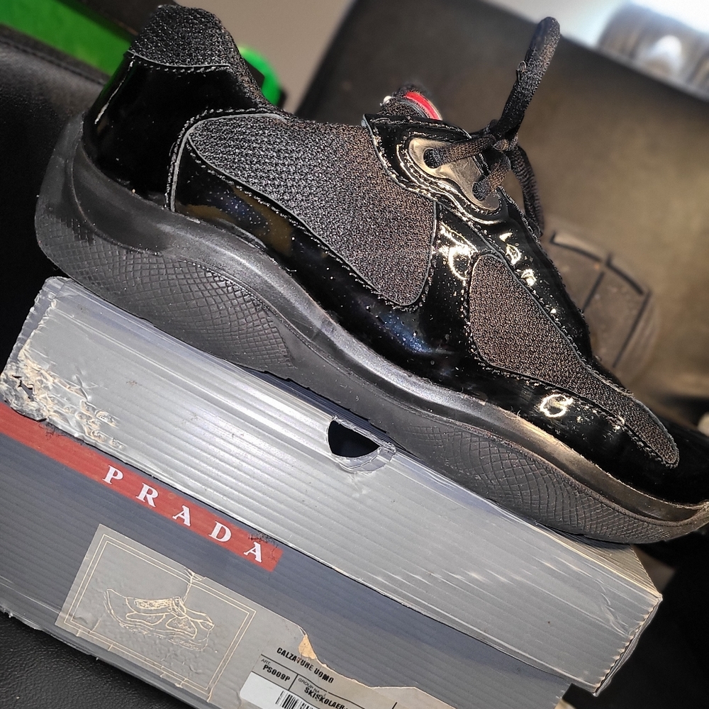 Patent Leather Prada Sneakers